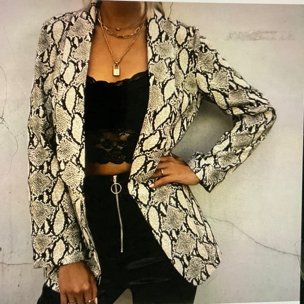 Snakeskin blazer